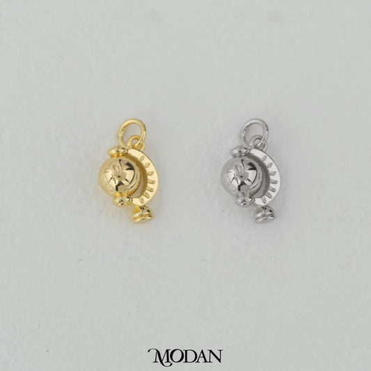 Mini Plain Globe Maps Charm DIY Charm Liontin Peta Hypoallergenic Gold Filled