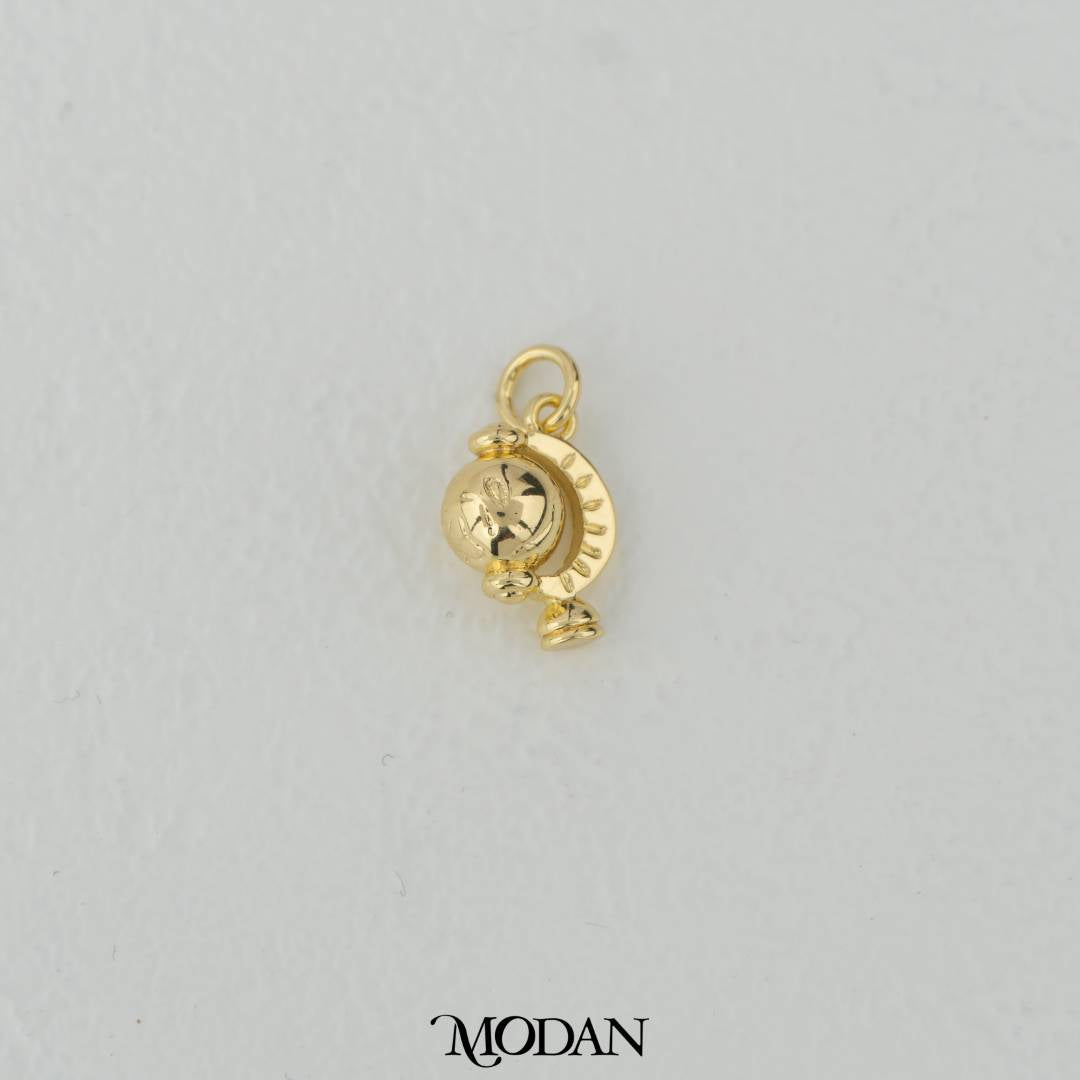 Mini Plain Globe Maps Charm DIY Charm Liontin Peta Hypoallergenic Gold Filled