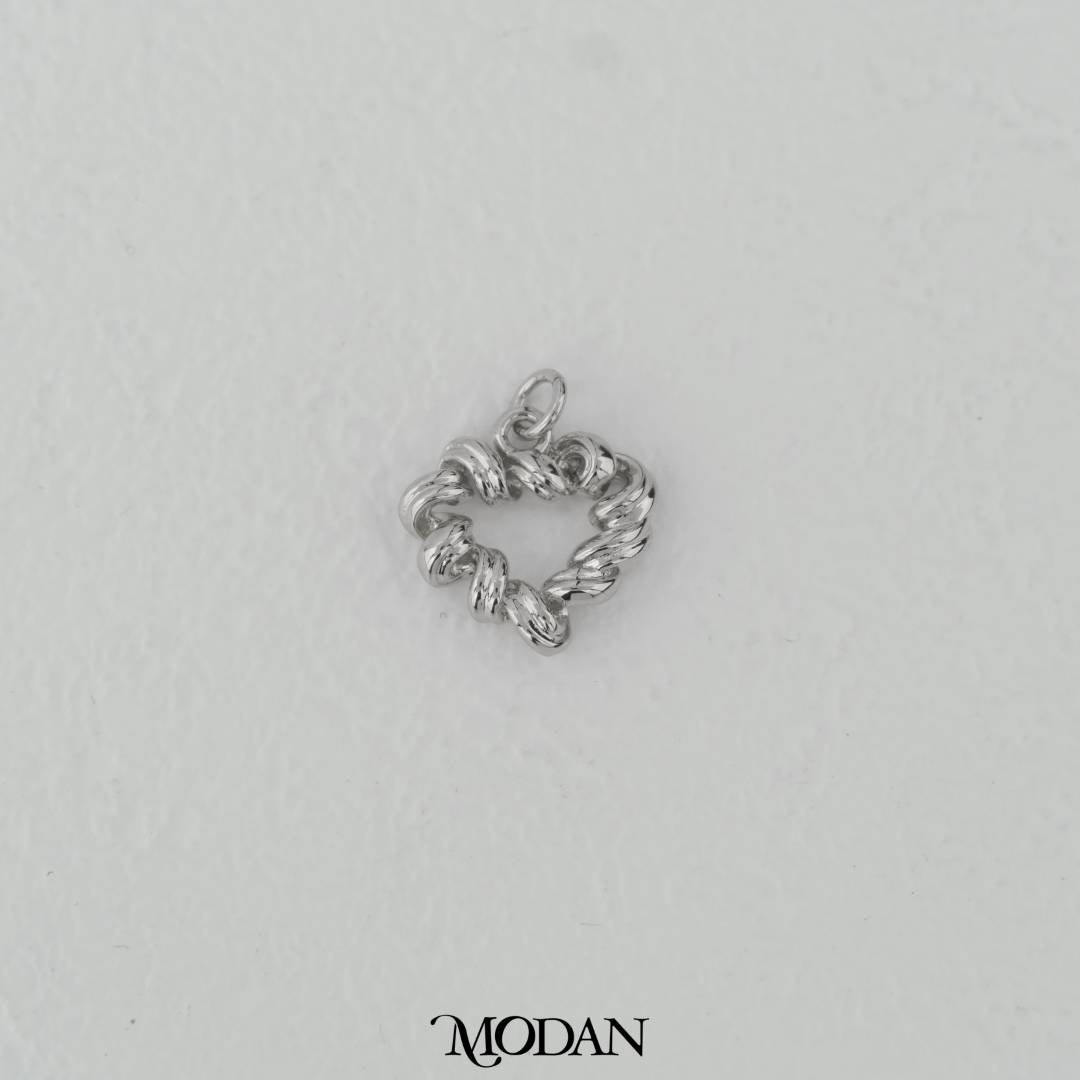 Plain Curly Curve Love Shaped Charm DIY Charm Liontin Hati Hypoallergenic Gold Filled