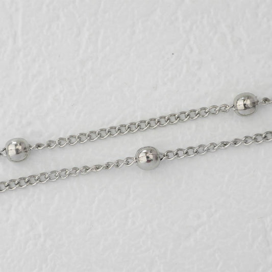 (3.3mm) (1meter) Singapore Satellite Chain Unfinished DIY Chain Rantai Kalung Gelang Meteran Hypoallergenic Gold Filled