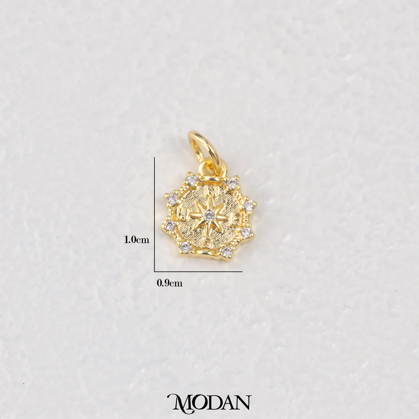 Adventure Compass Charm DIY Pendant Liontin Kompas Petunjuk Arah Hypoallergenic Gold Filled