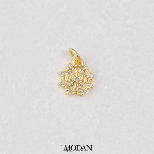 Adventure Compass Charm DIY Pendant Liontin Kompas Petunjuk Arah Hypoallergenic Gold Filled