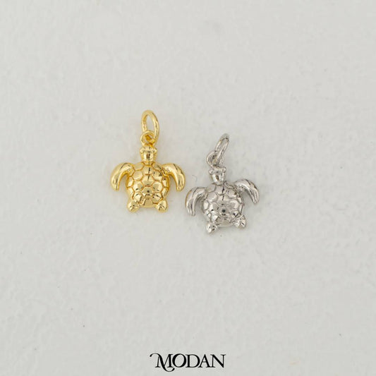 Mini Plain Turtle DIY Charm Liontin  Kura -Kura Hypoallergenic Gold Filled