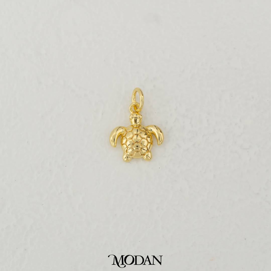 Mini Plain Turtle DIY Charm Liontin  Kura -Kura Hypoallergenic Gold Filled
