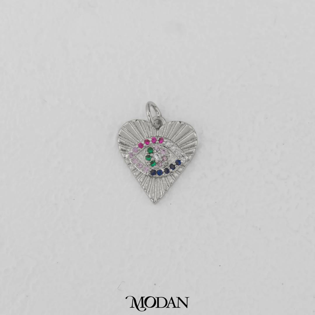 Rainbow Love Evil Eye Charm DIY Charm Liontin Mata Iblis Pelangi Hypoallergenic Gold Filled