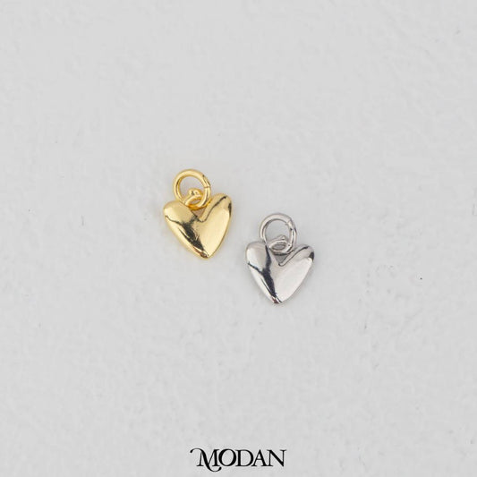 Mini Plain Love Charm DIY Charm Liontin Hati Kecil Polos Hypoallergenic Gold Filled