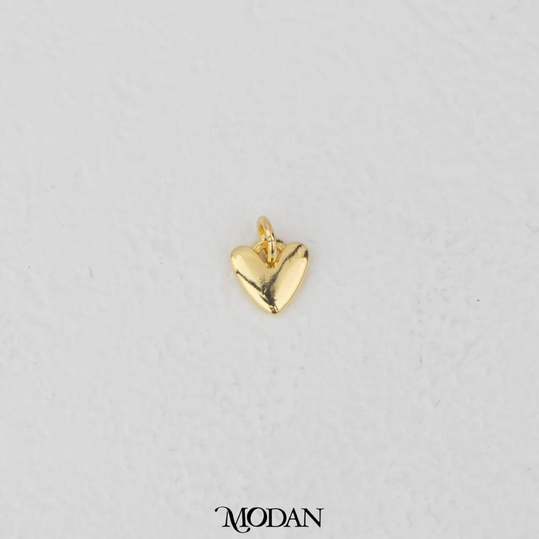 Mini Plain Love Charm DIY Charm Liontin Hati Kecil Polos Hypoallergenic Gold Filled