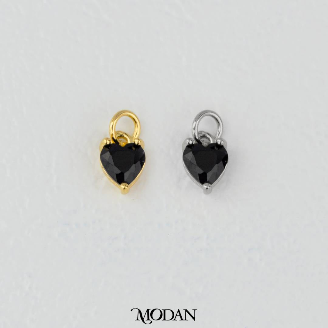 Colorful Sparkling Zirconia Love Heart DIY Charm Liontin Hati Kilau Warna Warni Hypoallergenic Gold Filled