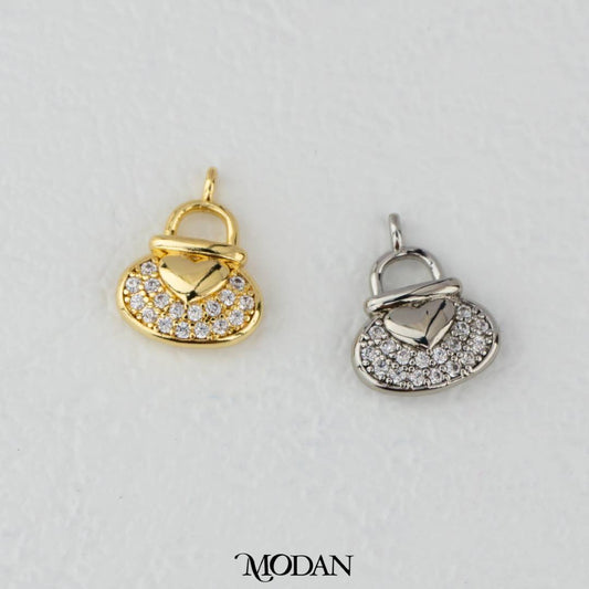 Purse Bag Charm DIY Charm Liontin Kalung Tas Kecil Hypoallergenic Gold Filled