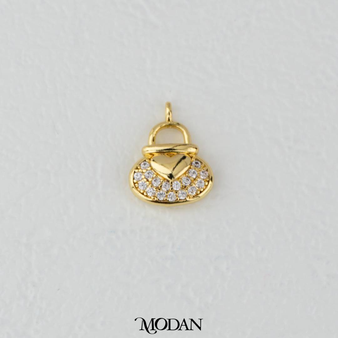 Purse Bag Charm DIY Charm Liontin Kalung Tas Kecil Hypoallergenic Gold Filled