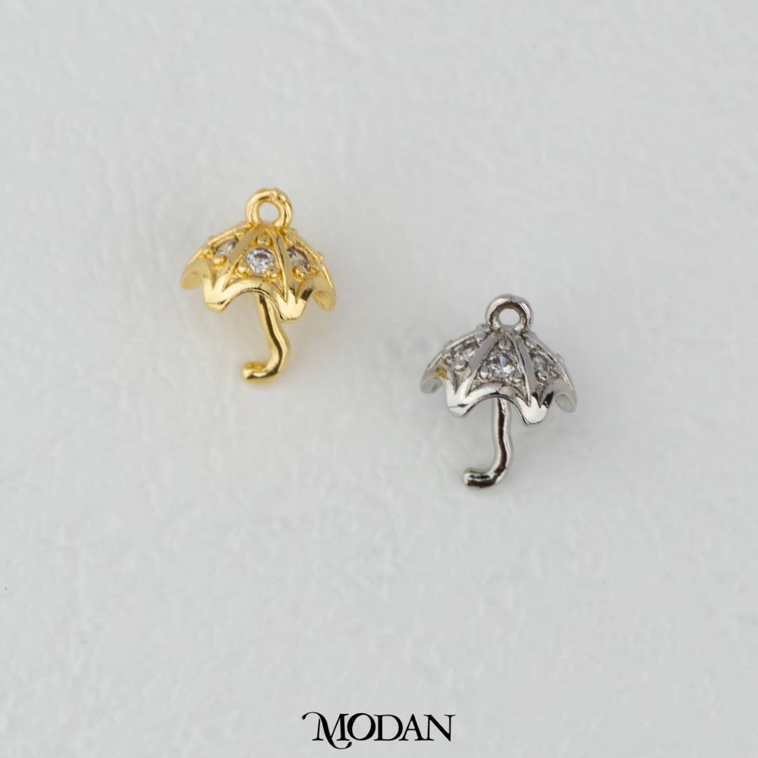 Cute Umbrella Charm DIY Charm Liontin Payung Lucu Hypoallergenic Gold Filled