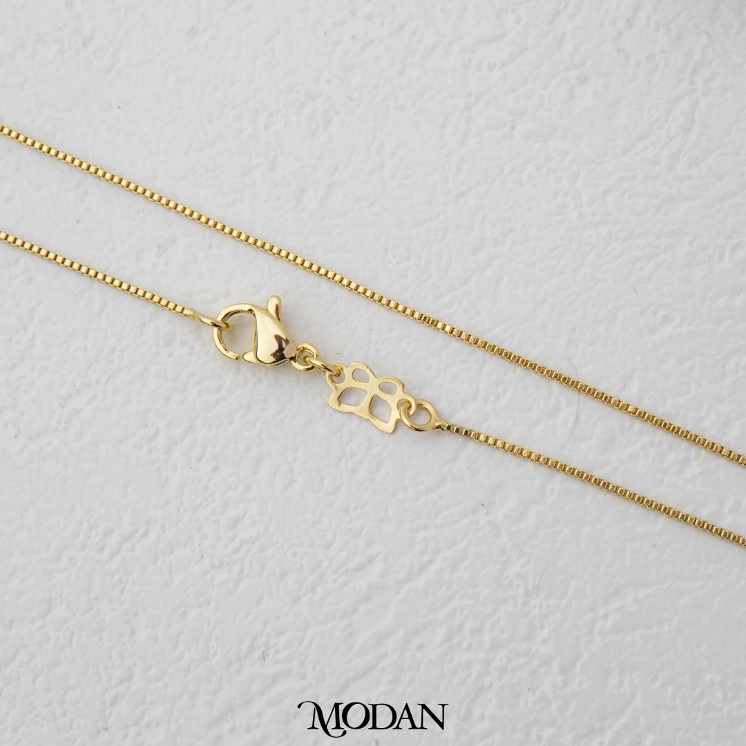 Simple Box Chain Necklace Chain DIY Kalung Itali Kaca Polos Hypoallergenic Gold Plated
