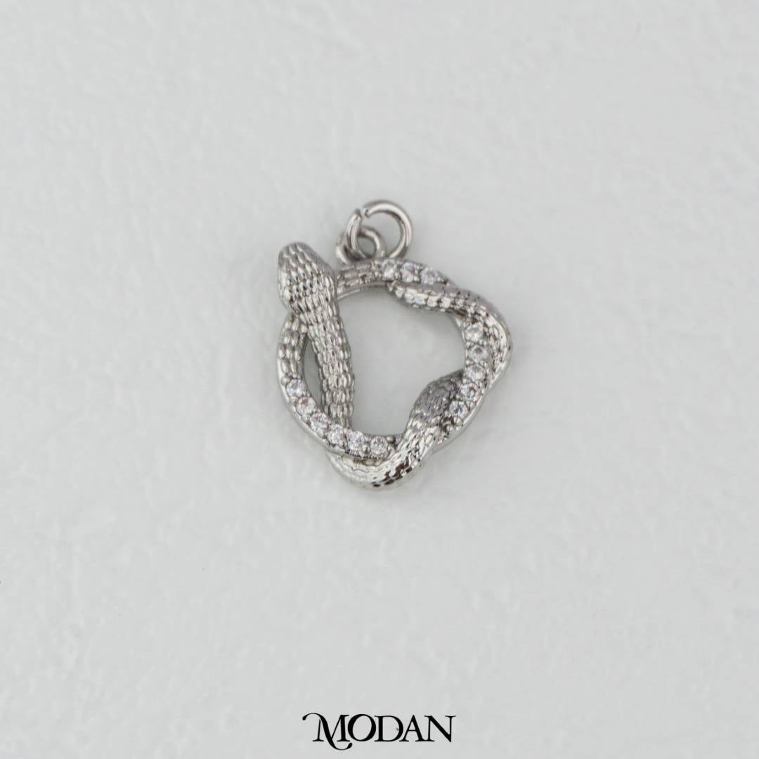 Snake Open Circular Charm DIY Charm Liontin Ular Hypoallergenic Gold Filled
