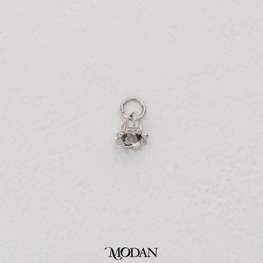 Mini Plain Lily of The Valley Flower Charm DIY Charm Liontin Bunga Lily Polos Hypoallergenic Gold Filled