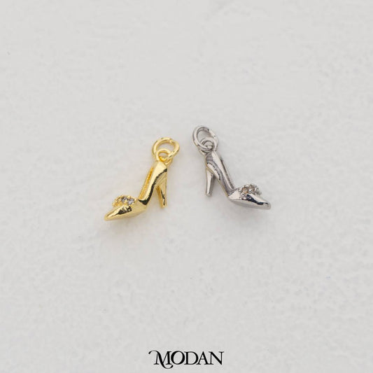 Adorable Mini High Heels DIY Charm Liontin Sepatu Wanita Hypoallergenic Gold Filled