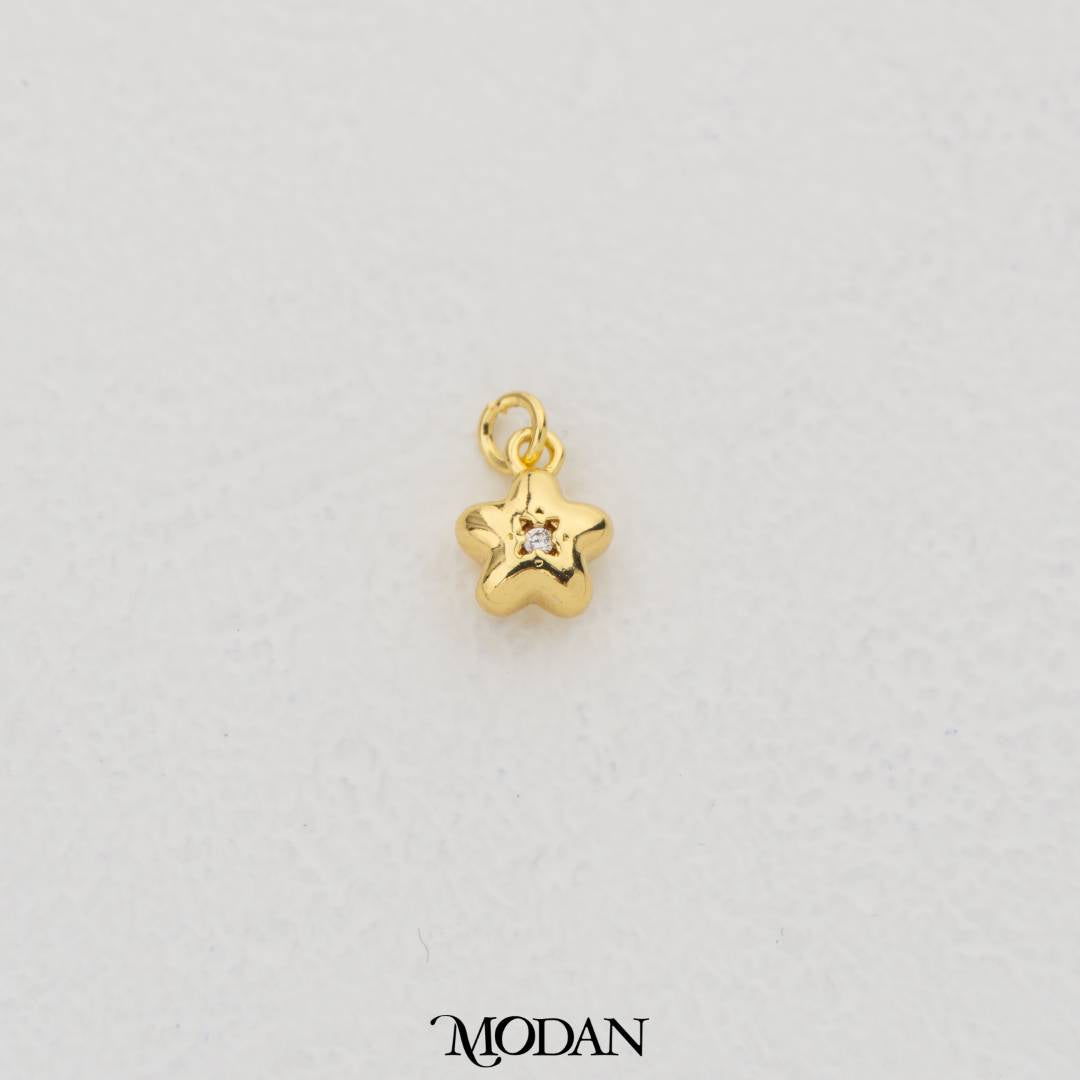 Celestial Little Star Charm DIY Charm Liontin Kalung/Gelang Bintang Hypoallergenic Gold Filled