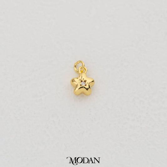 Celestial Little Star Charm DIY Charm Liontin Kalung/Gelang Bintang Hypoallergenic Gold Filled