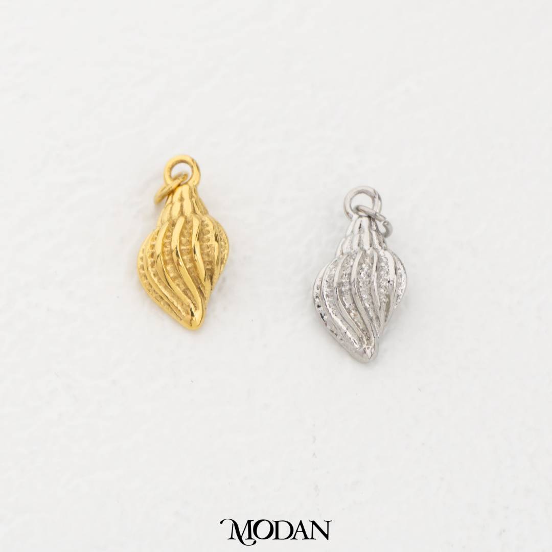 Conch Shell Ocean Charm DIY Charm Liontin Kerang Hypoallergenic Stainless Steel