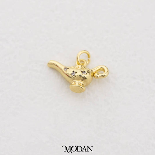 Magical Teapot Charm DIY Charm Liontin Teko Lampu Ajaib Hypoallergenic Gold Filled