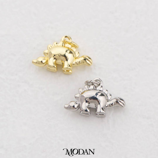 Chubby Dinosaur Animal Charm DIY Charm Liontin Dinosaurus Hypoallergenic Gold Filled