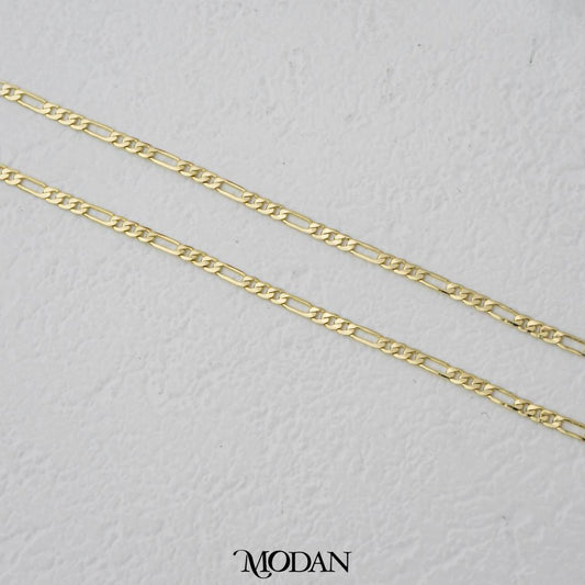 Dainty Plain Figaro Chain DIY Rantai Kalung Polos Tipis Tanpa Liontin Hypoallergenic Gold Plated