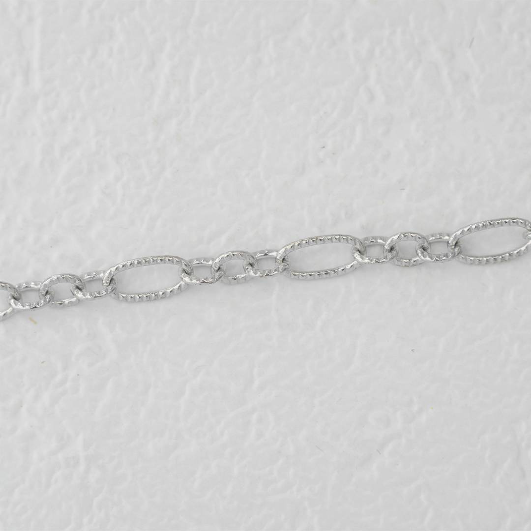 (1meter) Textured Figaro Chain Unfinished DIY Chain Rantai Kalung Gelang Meteran Hypoallergenic Gold Filled