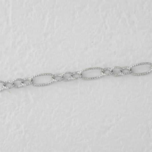 (1meter) Textured Figaro Chain Unfinished DIY Chain Rantai Kalung Gelang Meteran Hypoallergenic Gold Filled