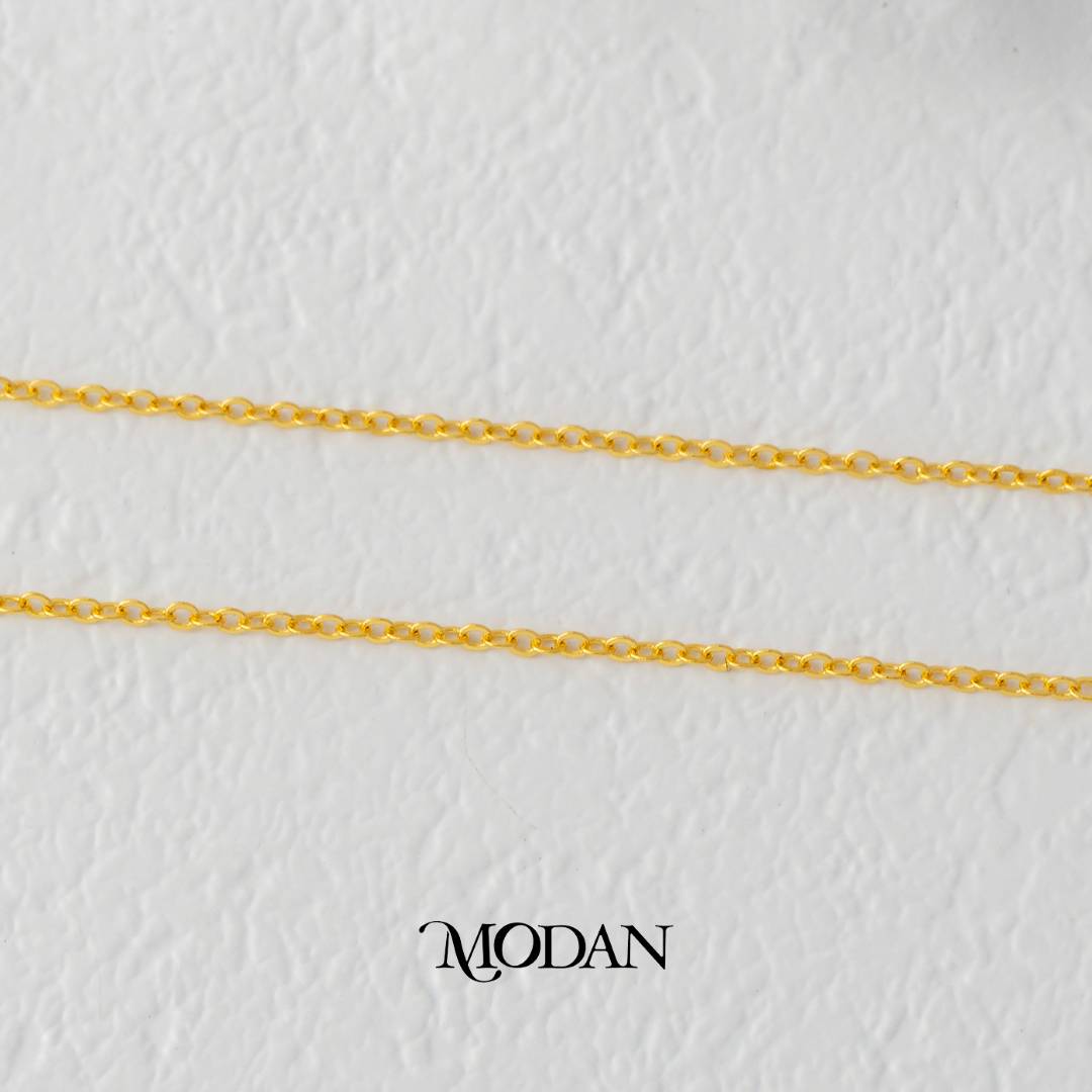 Dainty Plain Cable Chain DIY Rantai Kalung Polos Tipis Hypoallergenic Gold Plated