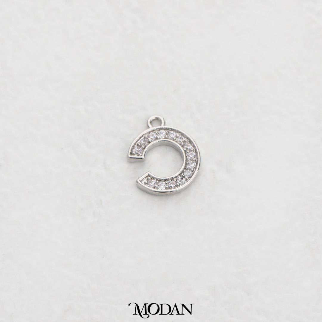 Minimalist Semi-Circle Zirconia Charm DIY Charm Liontin Setengah Lingkaran Hypoallergenic Gold Filled