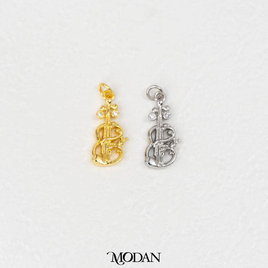 Violin Symphony Essentials Charm DIY Charm Liontin Alat Musik Biola Hypoallergenic Gold Filled