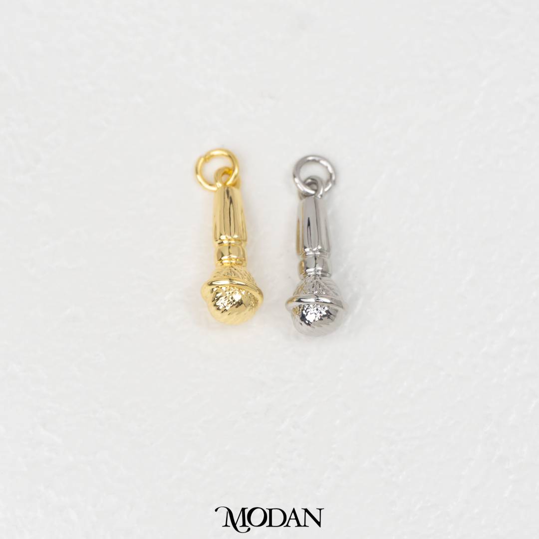 Microphone Symphony Essentials Charm DIY Charm Liontin Mikrofon Hypoallergenic Gold Filled