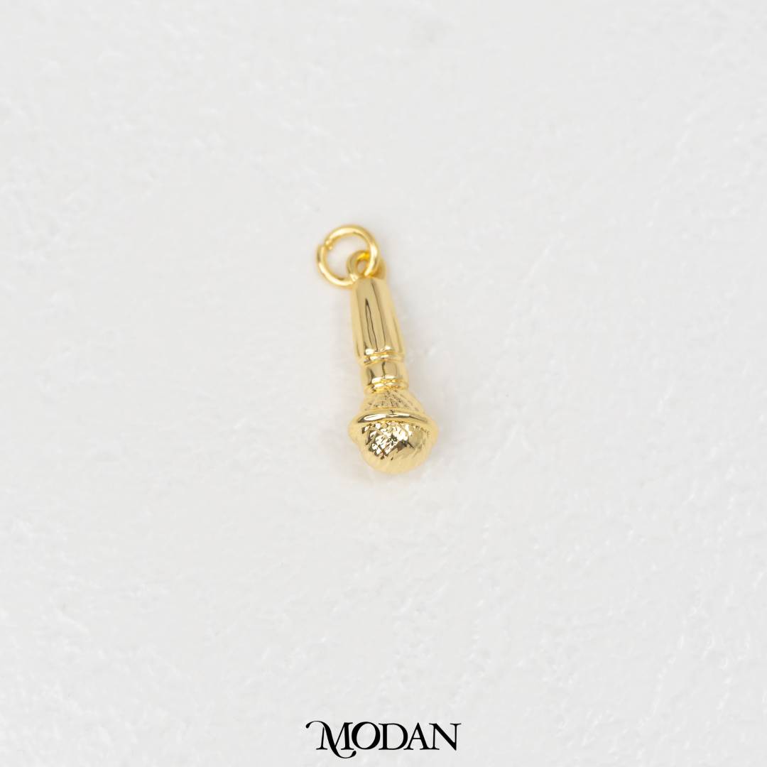 Microphone Symphony Essentials Charm DIY Charm Liontin Mikrofon Hypoallergenic Gold Filled