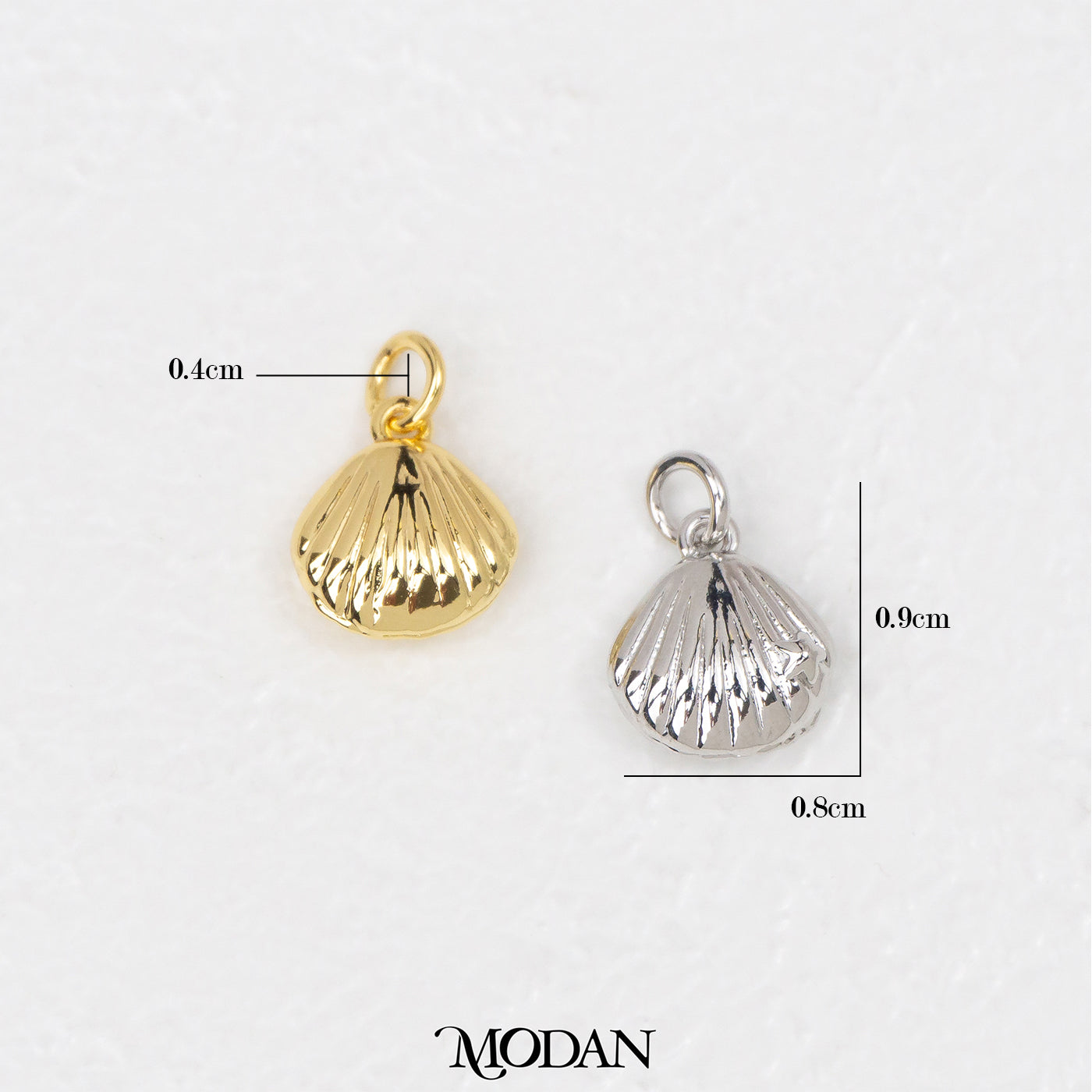 Plain Clam Shell Ocean DIY Charm Liontin Cangkang Kerang Mutiara Hypoallergenic Gold Filled