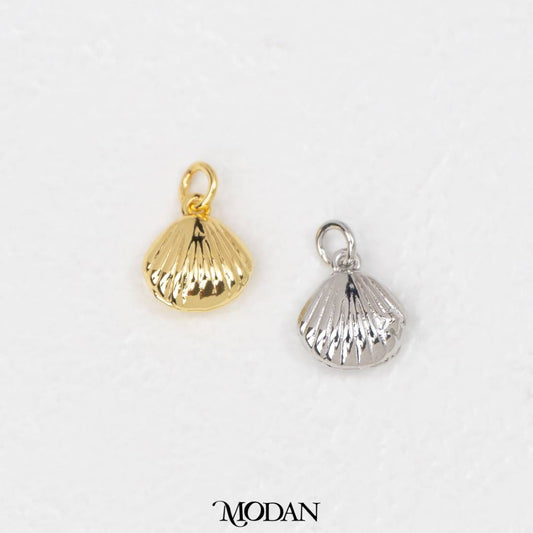 Plain Clam Shell Ocean DIY Charm Liontin Cangkang Kerang Mutiara Hypoallergenic Gold Filled