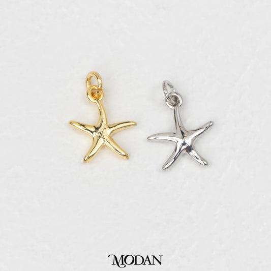 Plain Starfish Ocean DIY Charm Liontin Bintang Laut Hypoallergenic Gold Filled