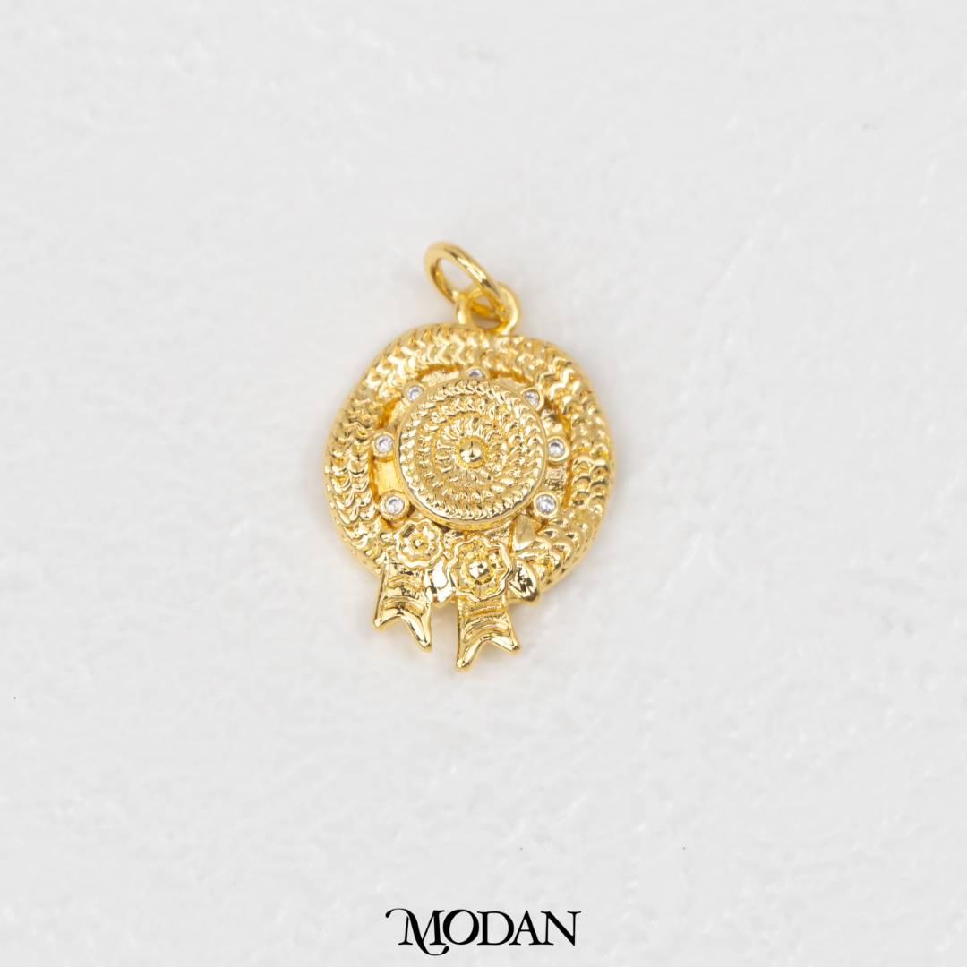 Beach Hat Charm DIY Charm Liontin Topi Pantai Hypoallergenic Gold Filled