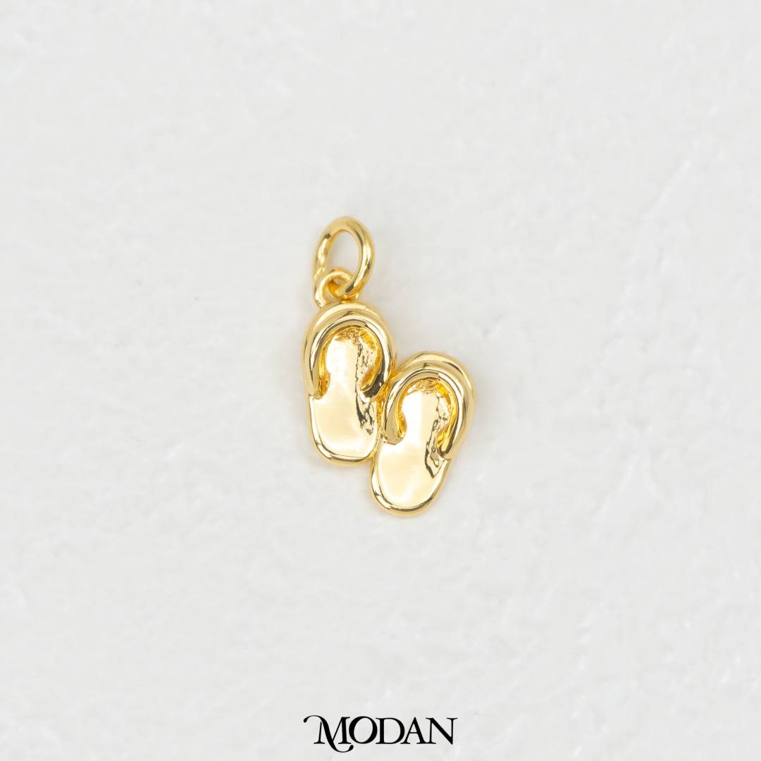 Mini Cute Sandals Charm DIY Charm Liontin Sendal Hypoallergenic Gold Filled