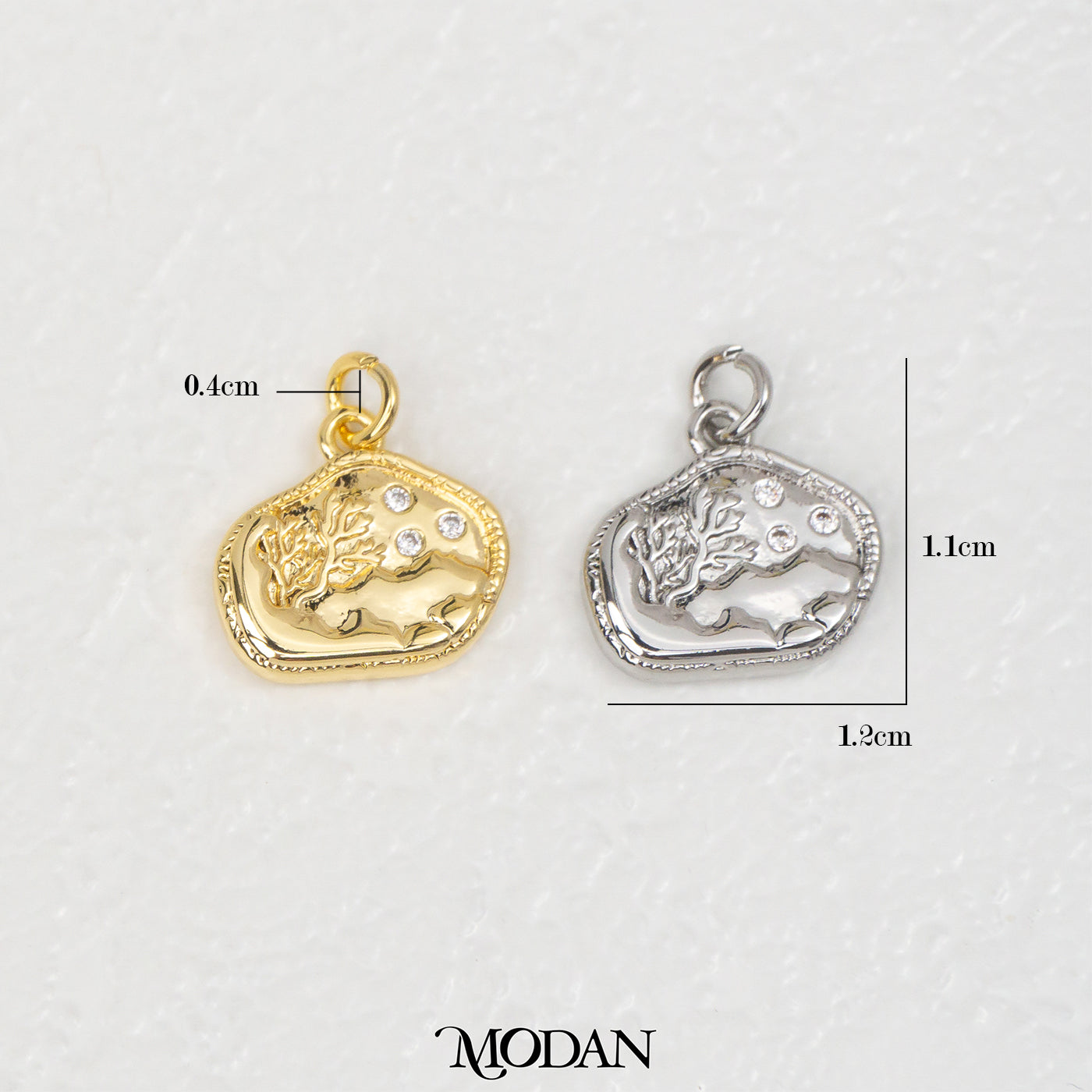 Irregular Beach Ocean DIY Charm Liontin Pantai Hypoallergenic Gold Filled