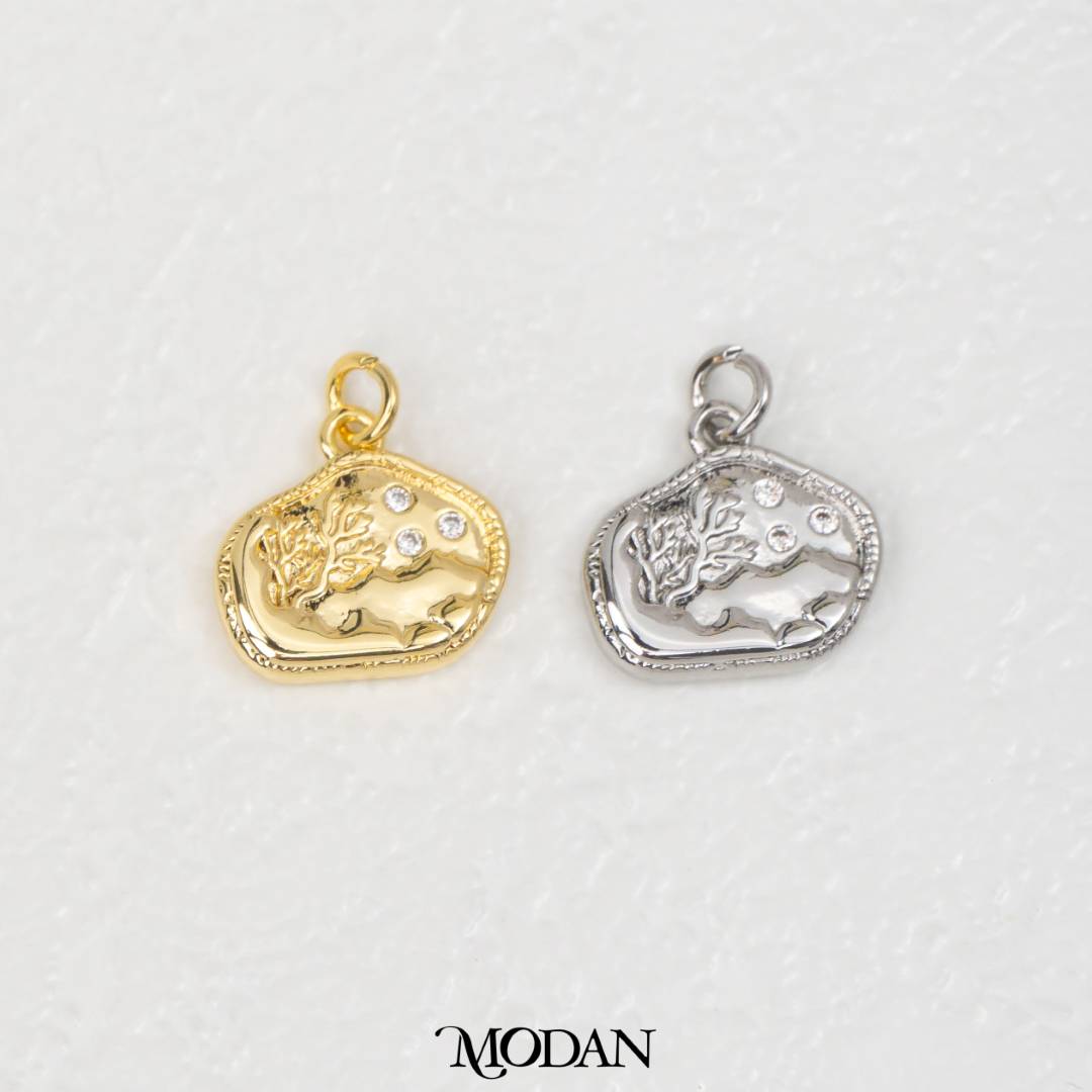 Irregular Beach Ocean DIY Charm Liontin Pantai Hypoallergenic Gold Filled