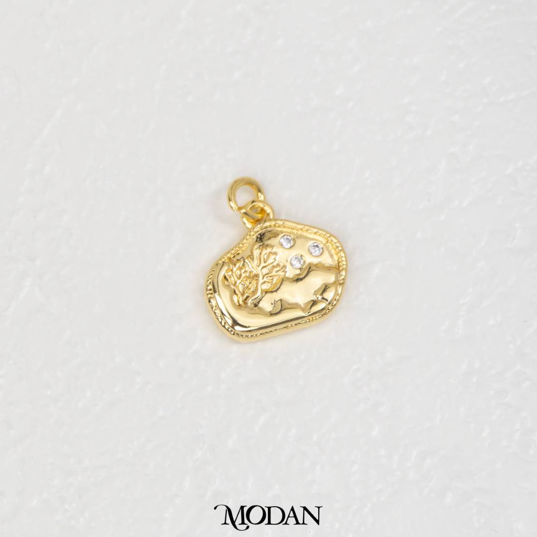 Irregular Beach Ocean DIY Charm Liontin Pantai Hypoallergenic Gold Filled