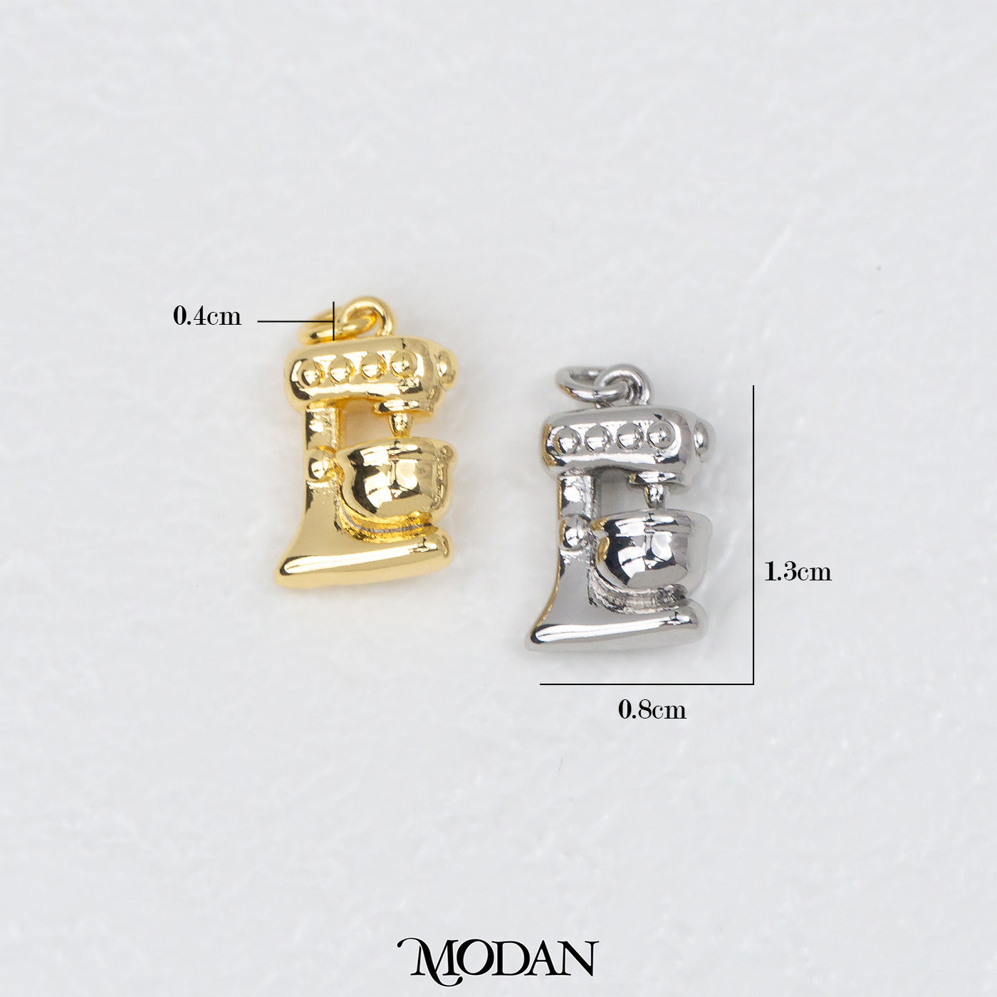 Mixer Tools Baking Charm DIY Charm Liontin Alat Pengaduk Bahan Kue Hypoallergenic Gold Filled