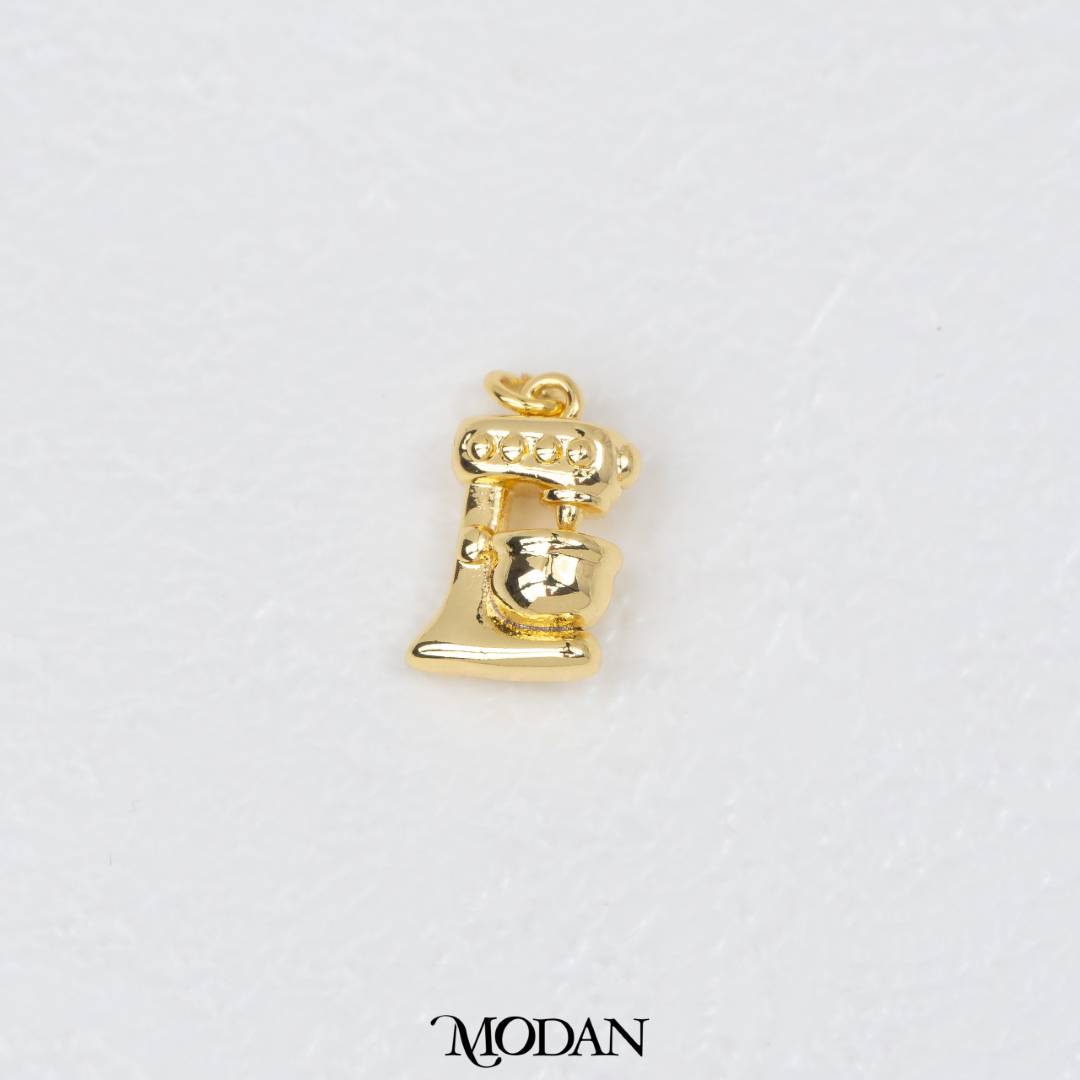 Mixer Tools Baking Charm DIY Charm Liontin Alat Pengaduk Bahan Kue Hypoallergenic Gold Filled