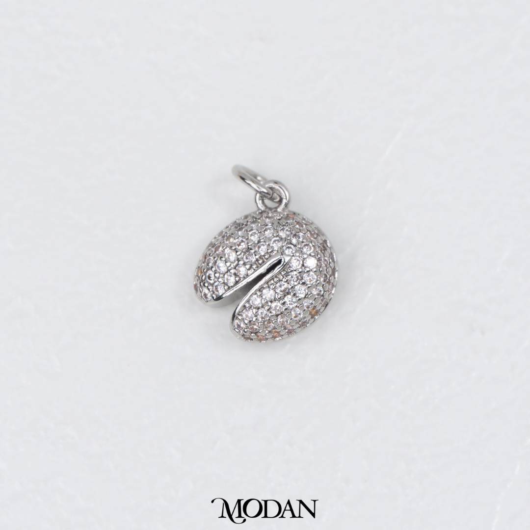 Sparkling Fortune Cookie Charm DIY Charm Liontin Kue Keberuntungan Hypoallergenic Gold Filled
