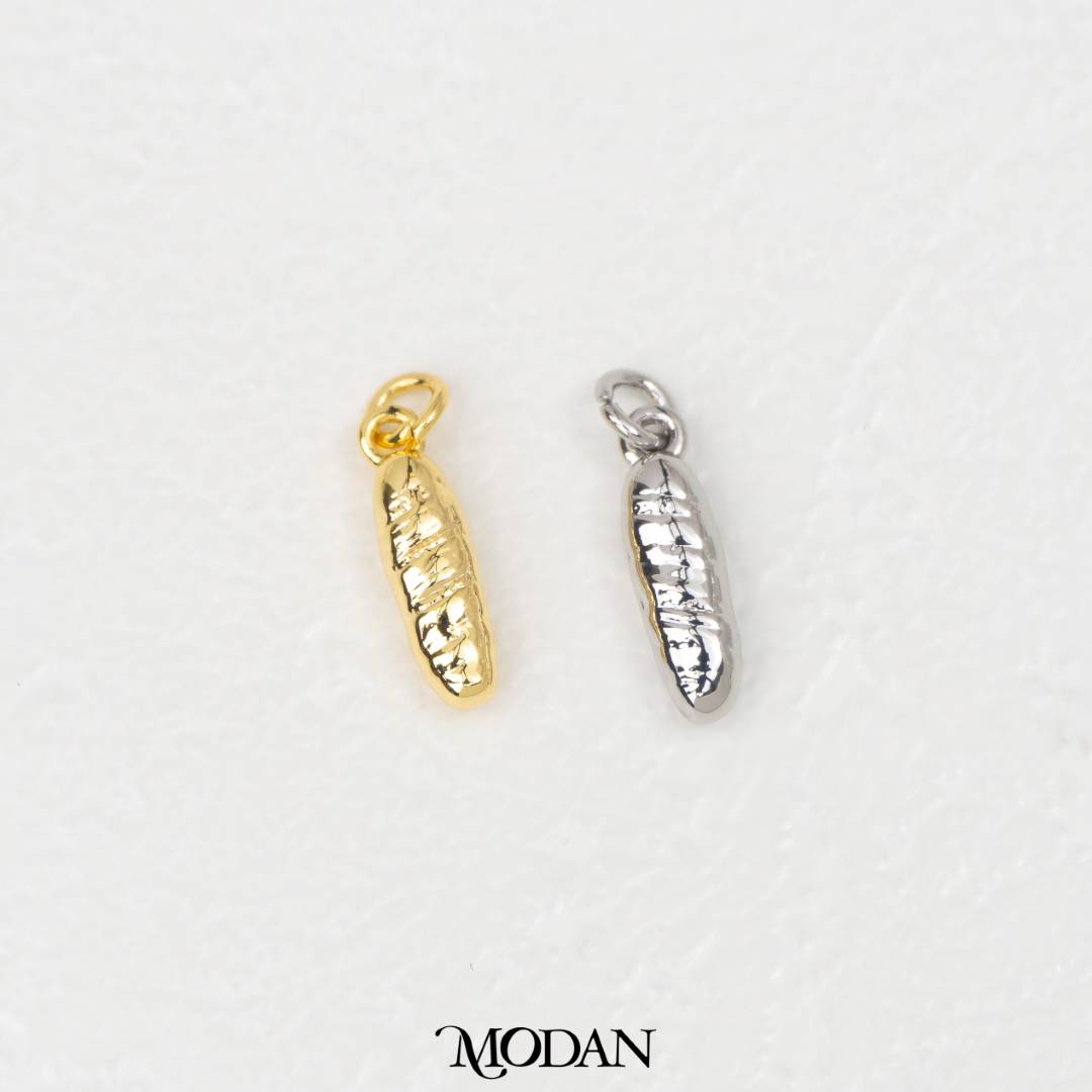 Plain Baguette Patisserie Charm DIY Charm Liontin Pastry Roti Baguette Hypoallergenic Gold Filled