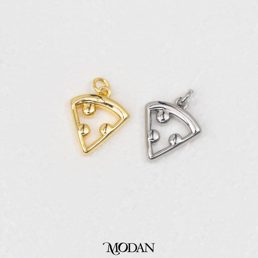 Yummy Pizza Slice Charm DIY Charm Liontin Pizza Hypoallergenic Gold Filled