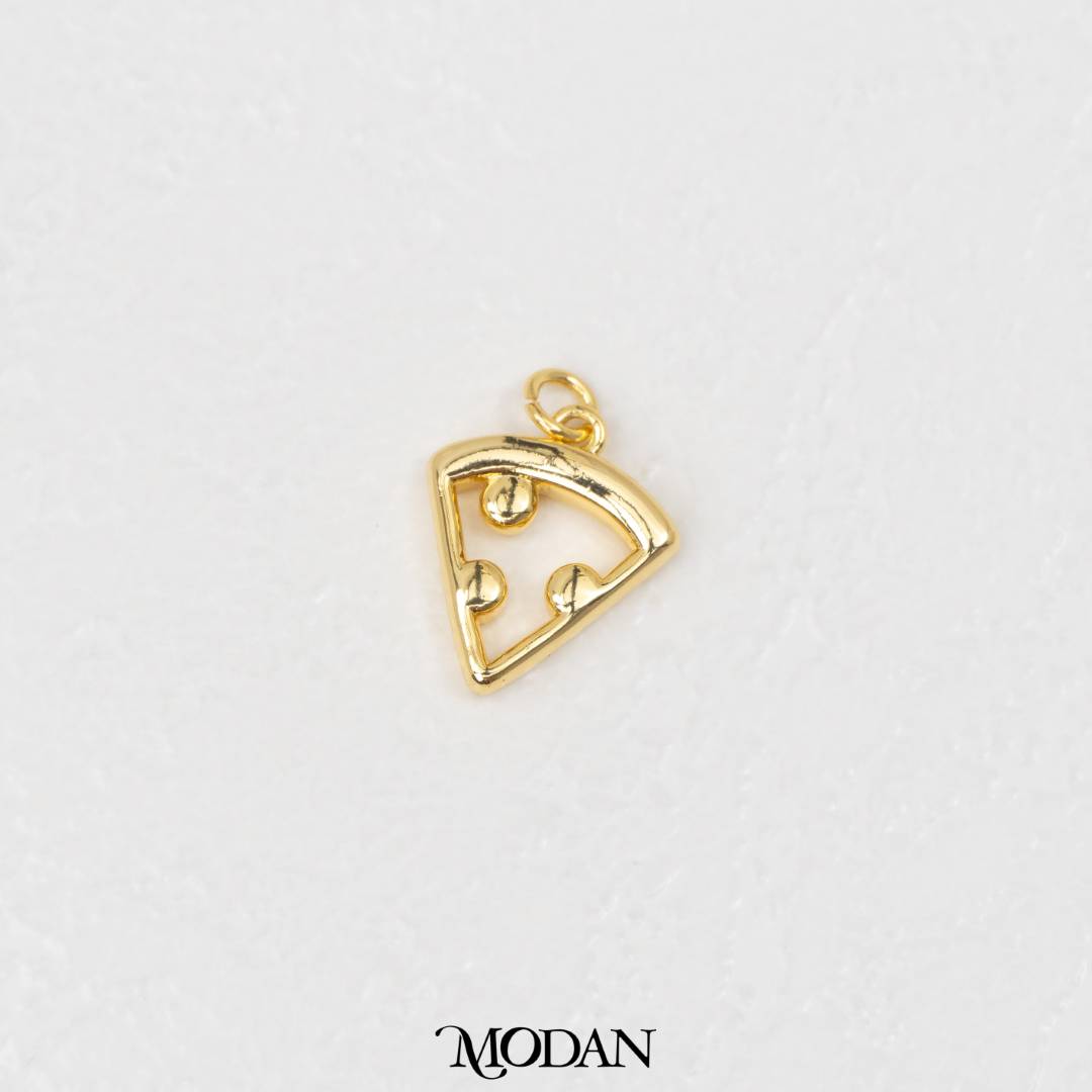 Yummy Pizza Slice Charm DIY Charm Liontin Pizza Hypoallergenic Gold Filled