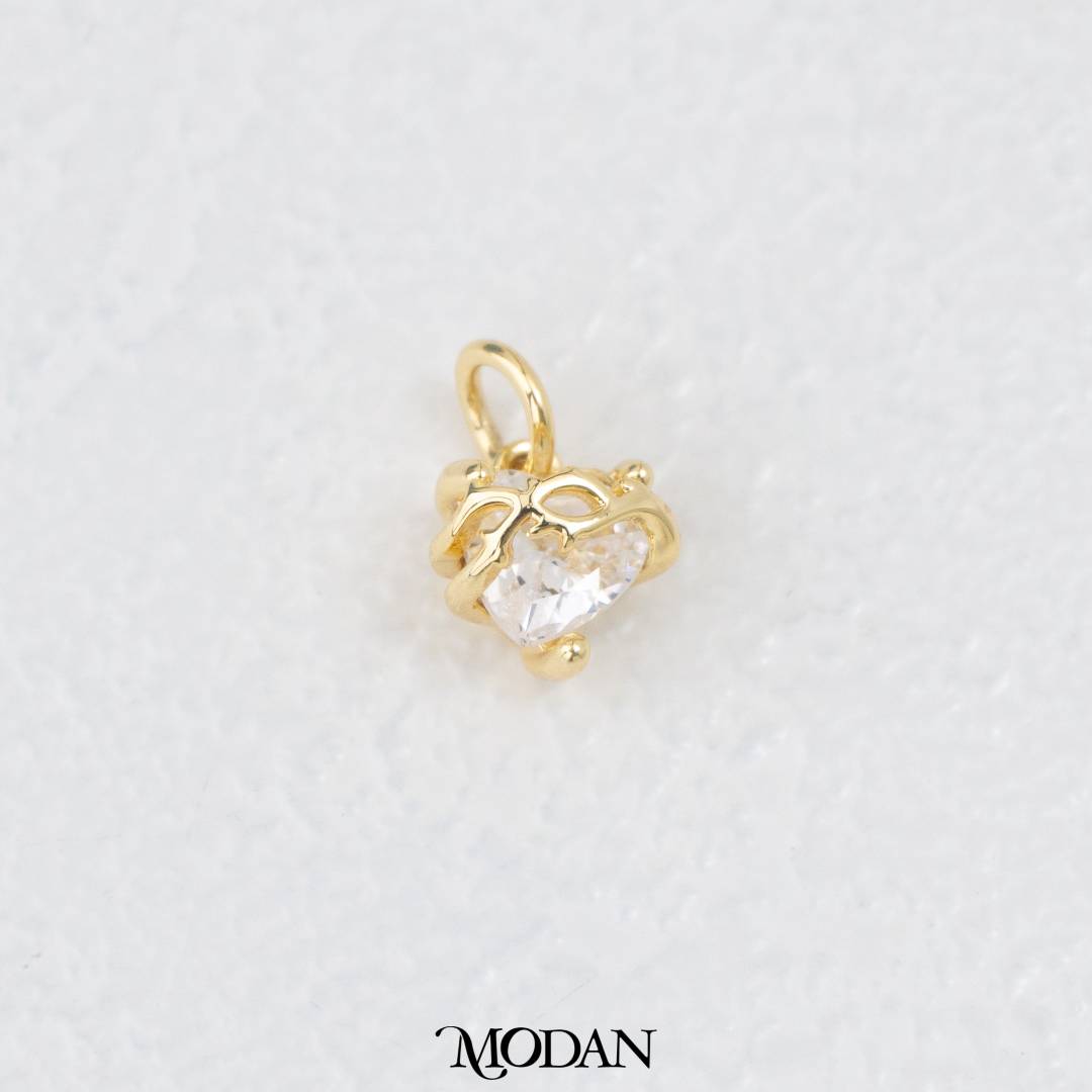Colorful Joyful Heart Meaningful Charm DIY Charm Liontin Kalung/Gelang Hati Bermakna Hypoallergenic Gold Filled