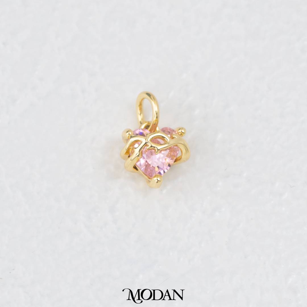Colorful Joyful Heart Meaningful Charm DIY Charm Liontin Kalung/Gelang Hati Bermakna Hypoallergenic Gold Filled