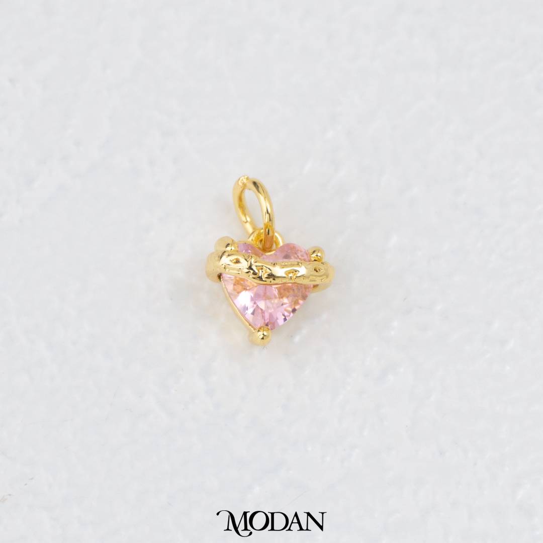 Colorful Strength Heart Meaningful Charm DIY Charm Liontin Kalung/Gelang Hati Bermakna Hypoallergenic Gold Filled