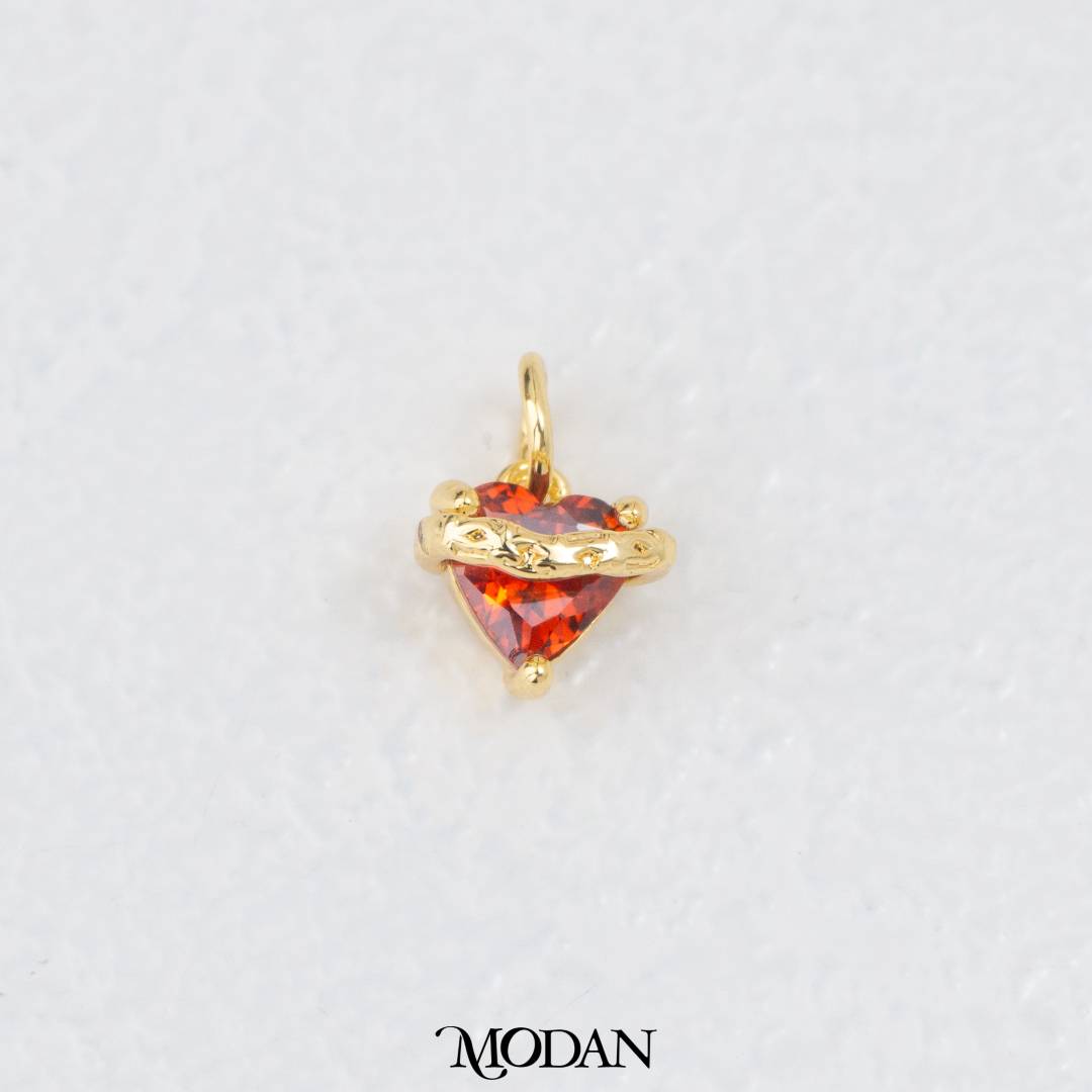 Colorful Strength Heart Meaningful Charm DIY Charm Liontin Kalung/Gelang Hati Bermakna Hypoallergenic Gold Filled